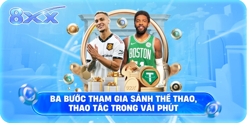 Ba bước tham gia sảnh thể thao, thao tác trong vài phút