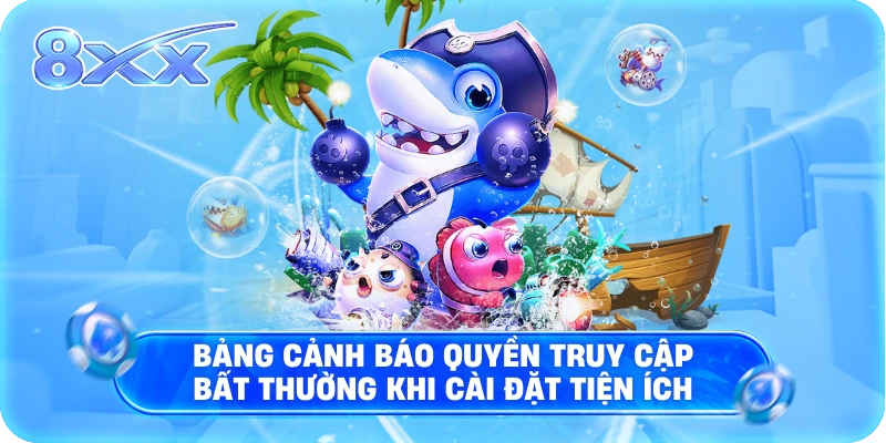 Bảng cảnh báo quyền truy cập bất thường khi cài đặt tiện ích