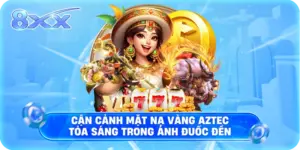 Cận cảnh mặt nạ vàng Aztec tỏa sáng trong ánh đuốc đền